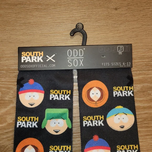 Odd Sox South Park Cartman Stan Kyle Kenny Crew Socks Size 6-13 New w small Snag - Picture 3 of 5